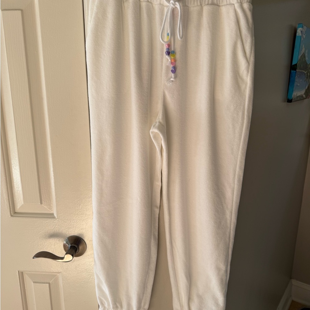 Stoney Clover Lane Target White Jogger Pants New!